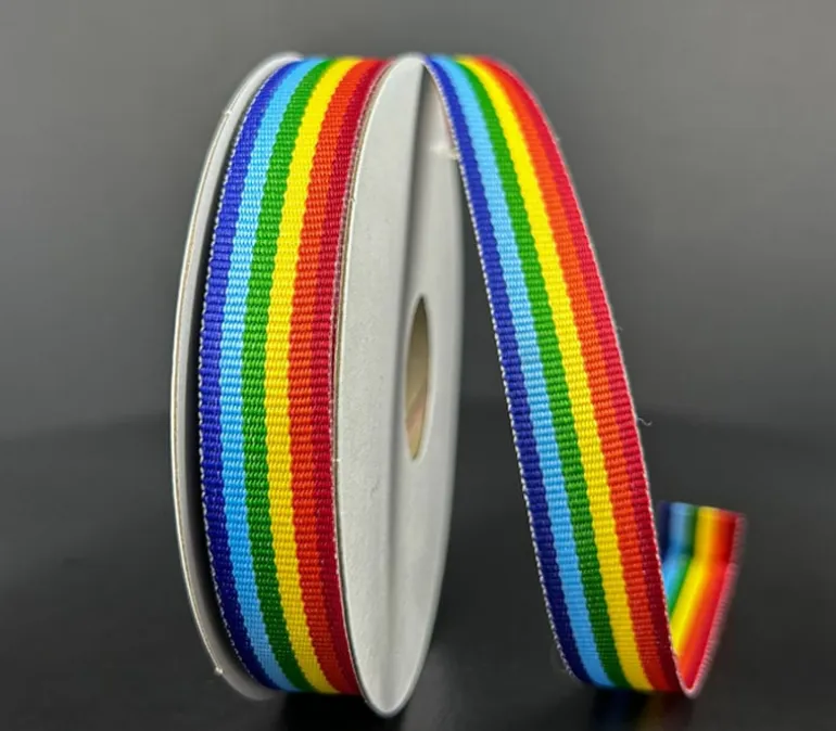 Rainbow Grosgrain Ribbon
