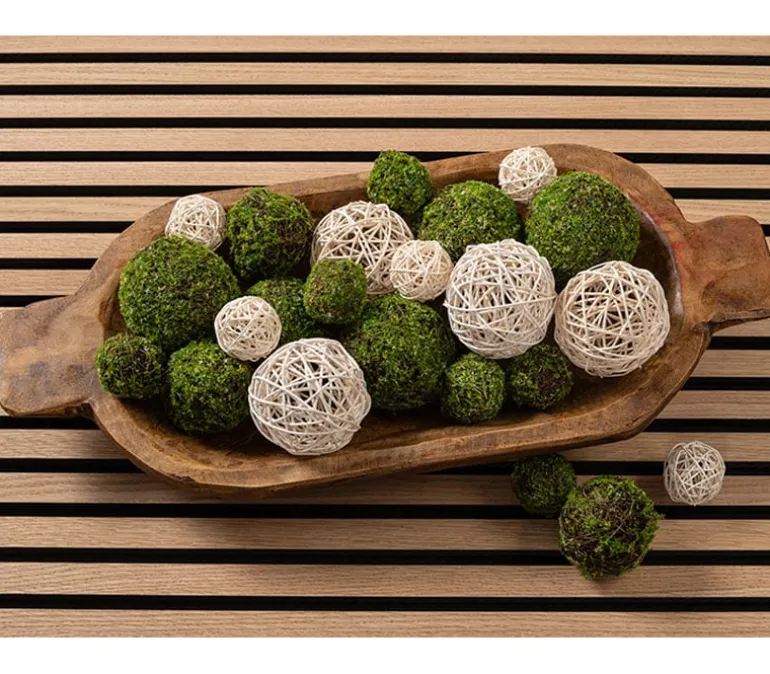 Rattan Ball Fillers – Small Decorative Spheres, 12-Piece Set