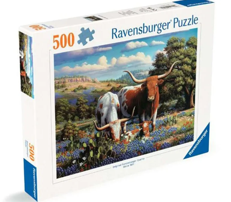Ravensburger Loving Longhorns Puzzle – 500 Piece