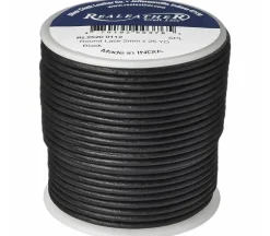 Realeather Crafts Leather Lace – Round – Black