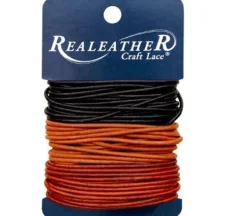 Realeather Crafts Round Leather Lace – Ebony Cedar and Mahogany