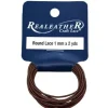 Realeather Crafts Round Leather Lace – Brown – 1mm