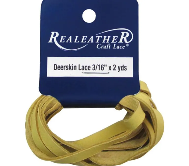 Realeather Deerskin Lace – 3/16-inch x 2-yard – Buckskin