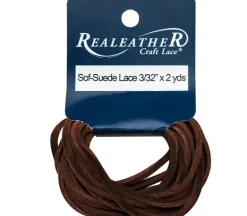 Realeather Soft Suede Lace – 3/32-inch x 2-yard – Café
