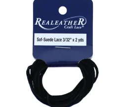 Realeather Soft Suede Lace – 3/32-inch x 2-yard – Black
