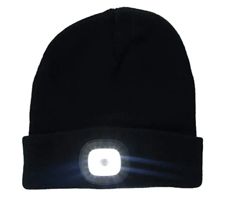 Rechargable Led Beanie – Black