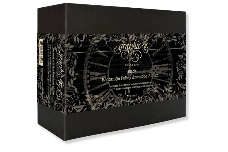 Rectangle Policy Envelope Album — Black