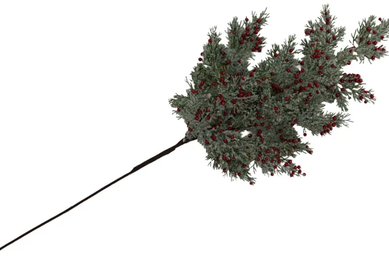 15″ Red Velvet Poinsettia Stem