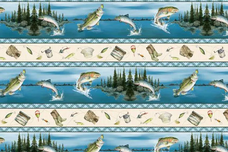 Reeled in Fish and Lures Novelty Stripe