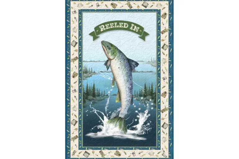 Reeled In Trout Panel, 24-inches by 43-inches