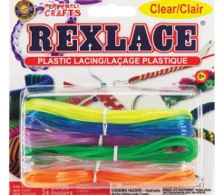 Rexlace Plastic Lacing Clear Assorted – 6 count RX6 3