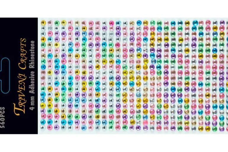 Rhinestone Dot Stickers – 4mm – Clear