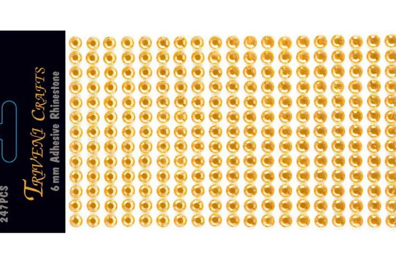 Rhinestone Facet Stickers – 6-10mm – Black