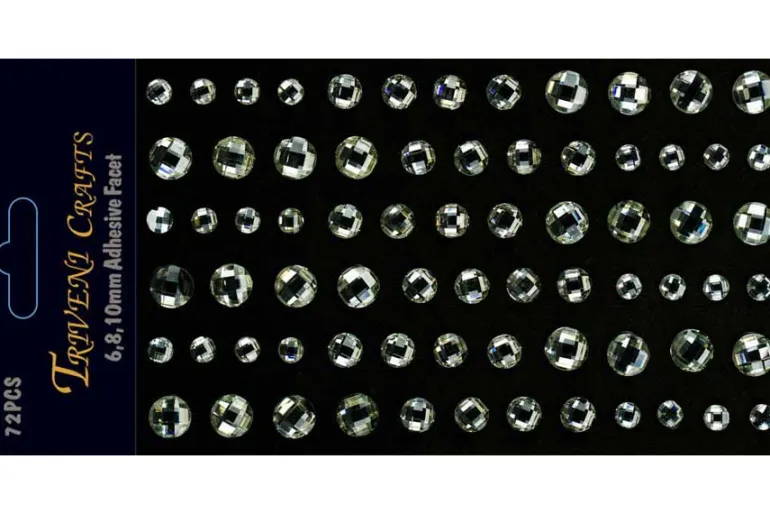 Rhinestone Facet Stickers – 6-10mm – Clear
