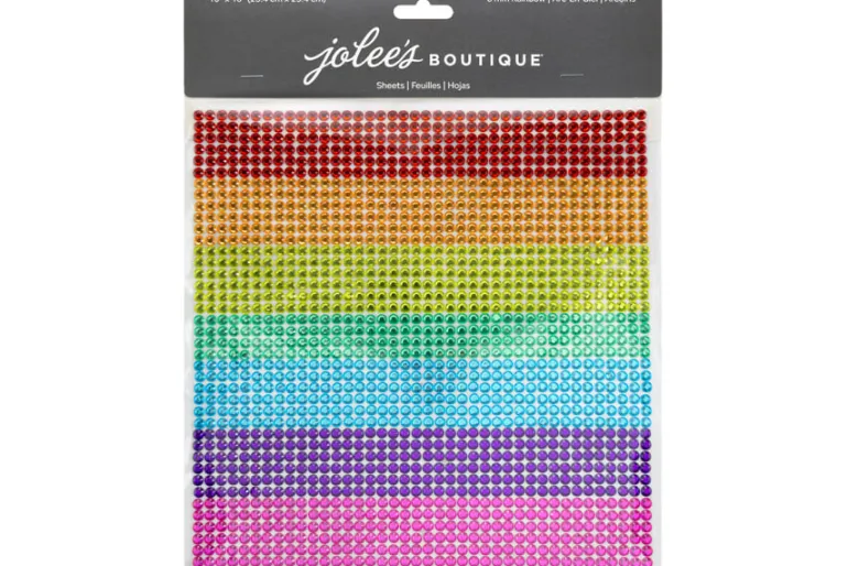 Rhinestone Sticker Sheet – 6mm – Gold