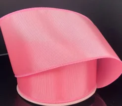 Ribbon – Pink Ribbed Satin 2.5-inch
