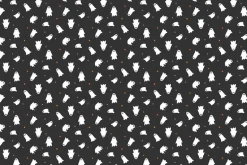 Riley Blake Halloween Black Bats on Dark Grey
