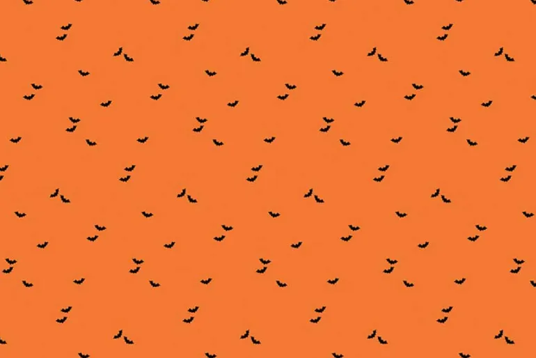 Riley Blake Halloween Glow in the Dark Ghosts on Black