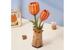 Robotime Rowood Wooden Bloom Craft – Orange Tulip