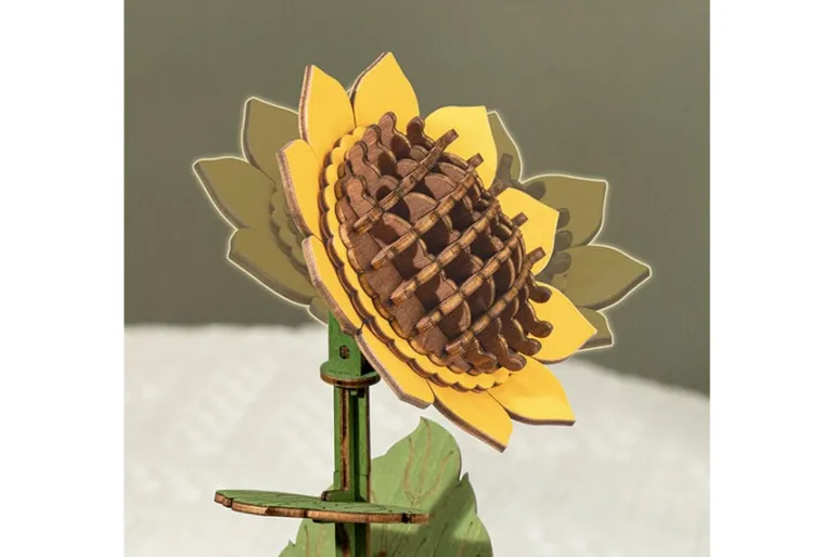 Robotime Rowood Wooden Bloom Craft – Sunflower