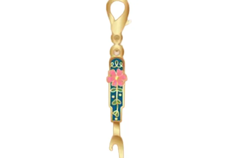 Rotary Cutter Quilting Enamel Zipper Pull Charm