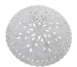 Round Grey Place Place Mats – 4 Piece