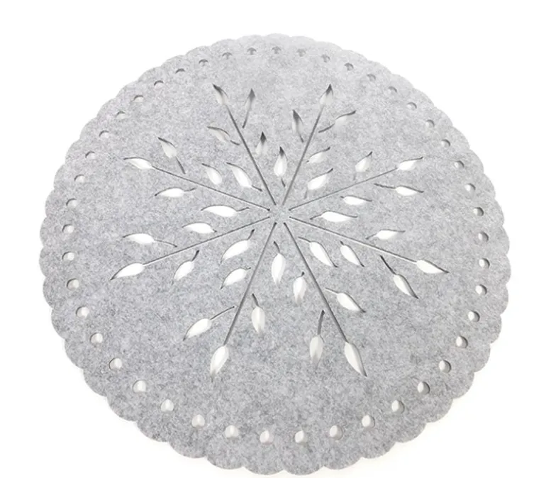 Round Grey Place Place Mats – 4 Piece