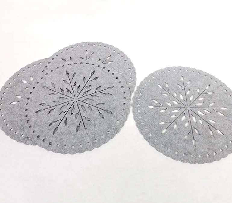 Round Grey Place Place Mats – 4 Piece