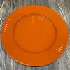 Round Metal Plate – Orange