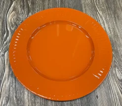 Round Metal Plate – Orange