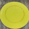 Round Metal Plate – Yellow