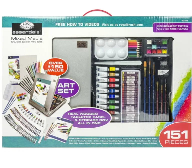 Royal All Media Silver Easel Art Set – 151 Piece