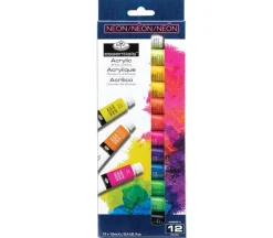 Royal Artist Paint Set – Neon Acrylic – 12ml Tubes – 12 Color