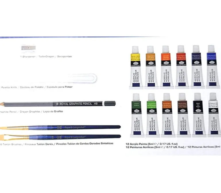 Royal Brush Acrylic Easel Set – 20 Piece