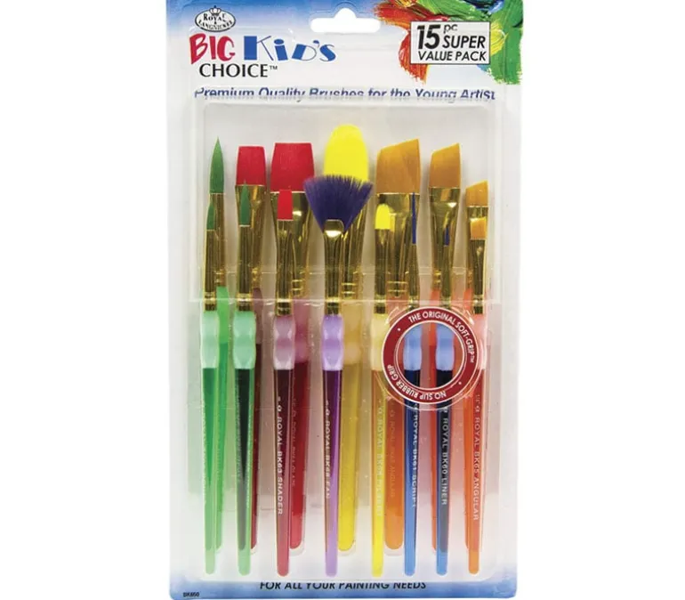 Royal Brush Big Kid Choice Value Pack Brush Set – 15 Piece