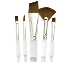 Royal Brush Gold Sable Angular Brush Set – 5 Piece