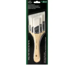 Royal Brush Gold Taklon Angular Brush Set – 3 Piece