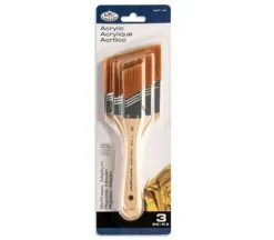 Royal Brush Gold Taklon Angular Brush Set – 3 Piece