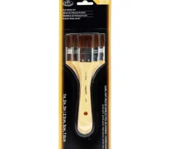 Royal Brush Large Area Brown Camel Hair Brush Set – 3 Piece