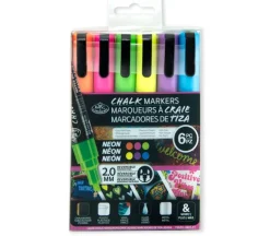 Royal Chalk Marker 2mm Set – 6 Piece – Neon