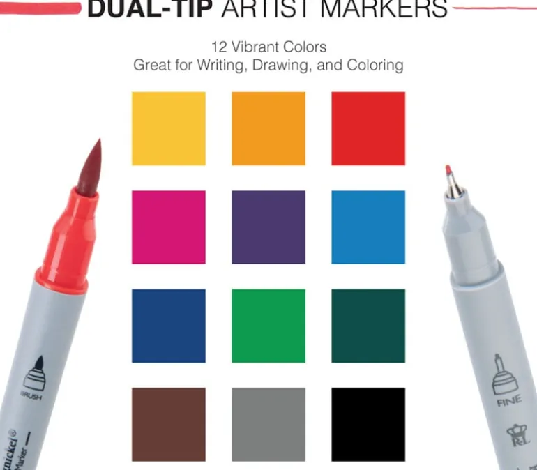 Royal Dual Tip Marker Set – Brush/Fineliner (view sets)
