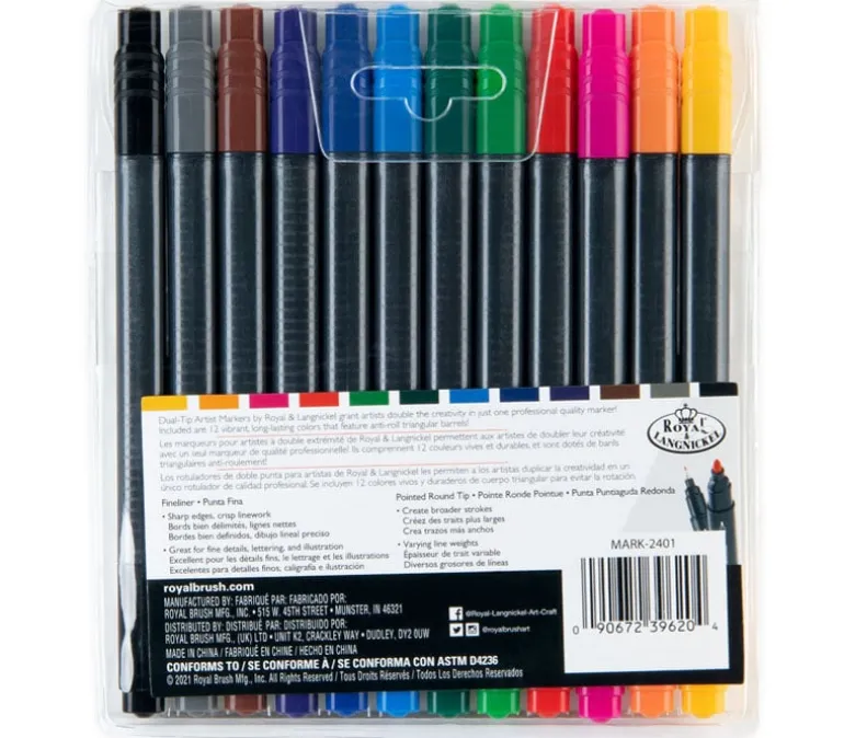 Royal Dual Tip Marker Set – Round Tip/Fine Tip (view sets)