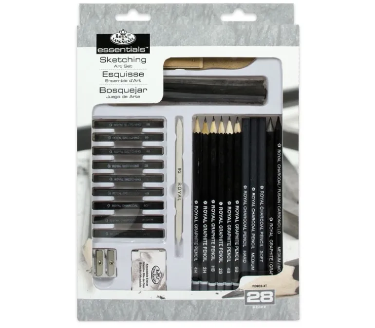 Royal Essentials Drawing and Sketching Art Sets – Sketching – 28 Piece