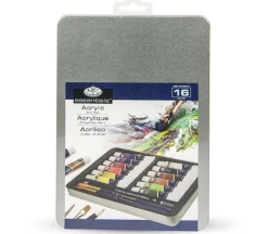 Royal Essentials Medium Art Tin Sets – Acrylic – 16 Piece
