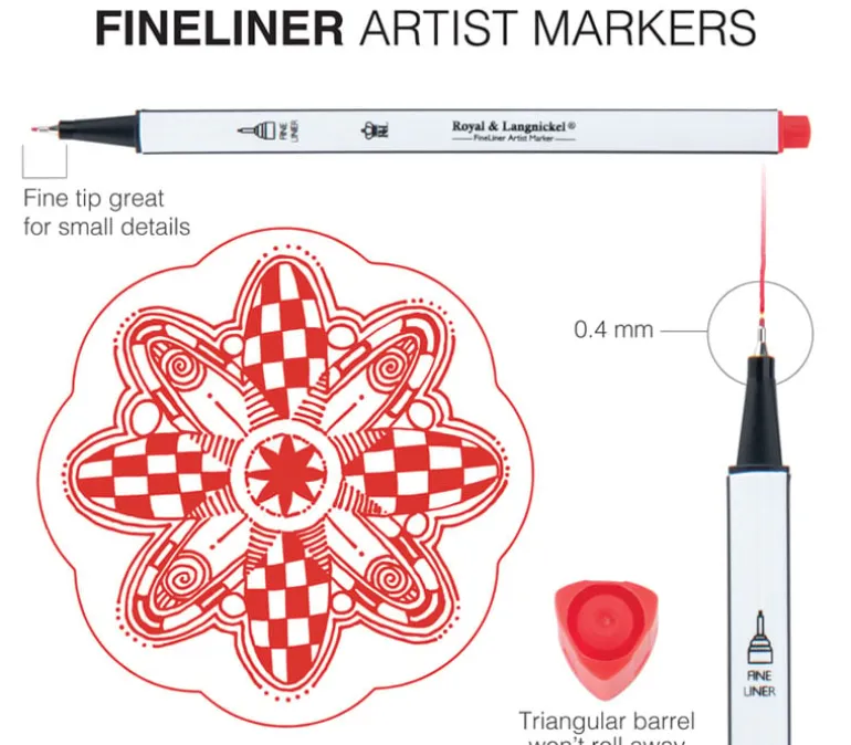 Royal Fineliner Artist Marker Set (view sets)