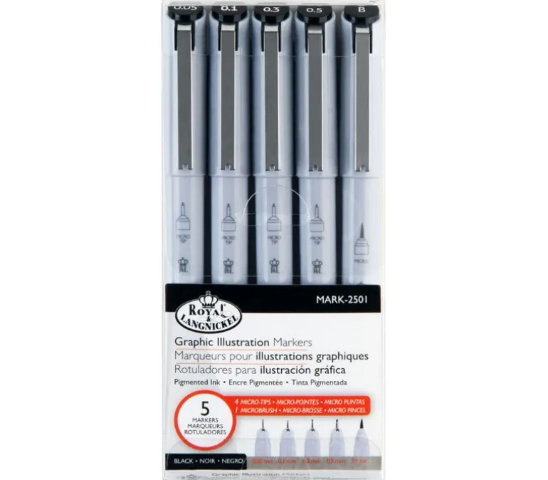 Royal Graphic Illustration Markers – 5 Piece