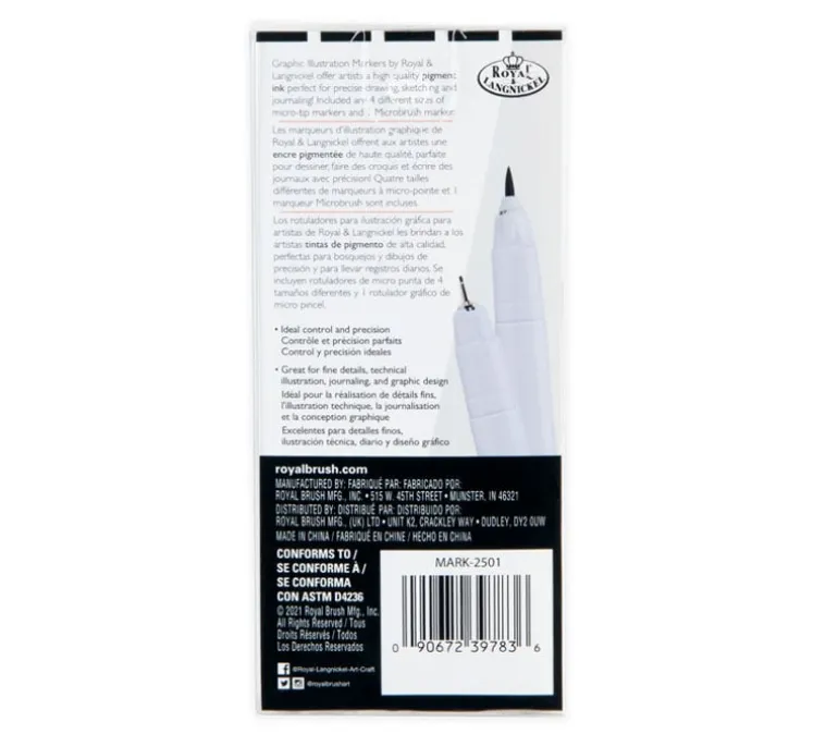 Royal Graphic Illustration Markers – 5 Piece