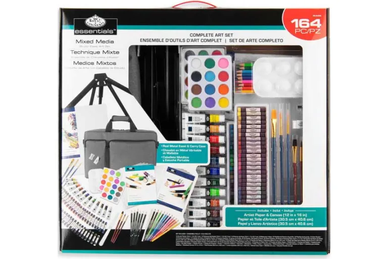 Royal & Langnickel Essentials Mixed Media Art Set & Case 164pc