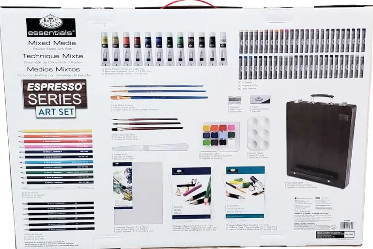 Royal & Langnickel Essentials Mixed Media Art Set & Easel 48pc