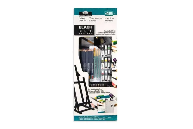Royal & Langnickel Essentials Mixed Media Art Set & Easel 45pc